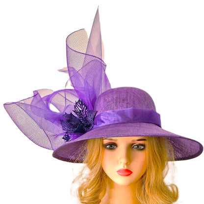 wedding hat purple