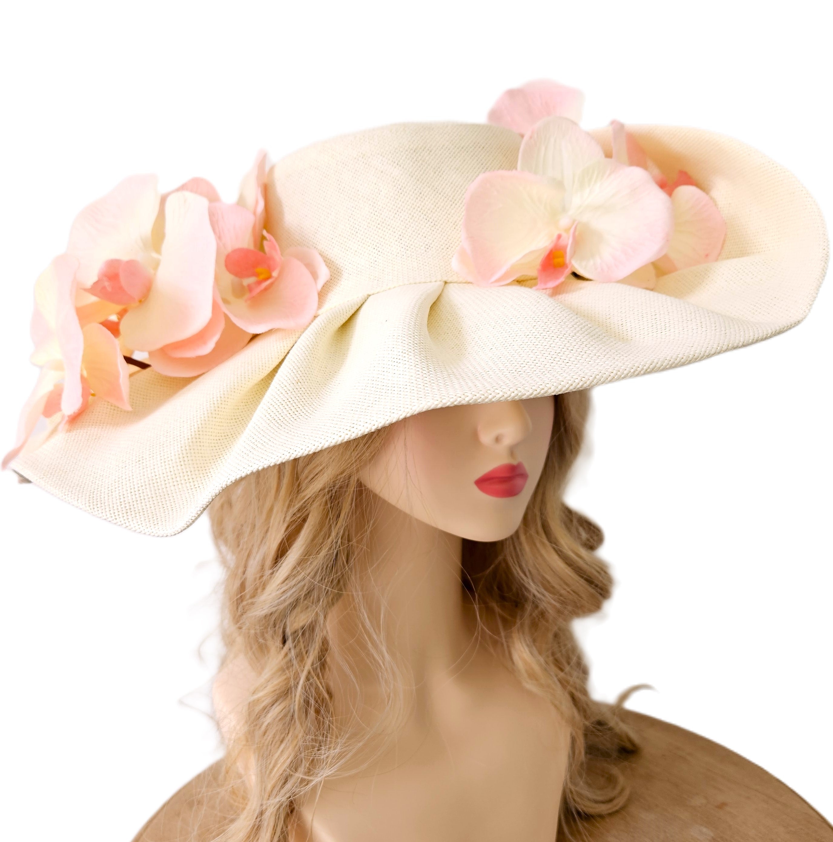 Cream and pink wedding hats online