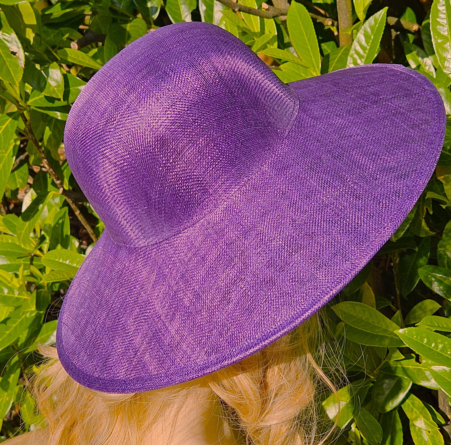 plain church hat purple